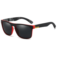 Lentes de sol Polarizadas Cuadradas Vintage UV400 - Negro y Rojo