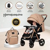 Coche Cuna de Lujo «GEOBY» con Mochila Beige