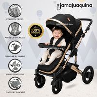Coche Moisés Travel System «PRADO GOLD» Edición Limitada Negro