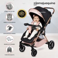 Coche Maleta de Lujo «WIN» con Bandeja de Comer Rosado