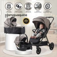 Coche Moisés Travel System «NEXUS ALUM» con Sistema Adaptable & Porta Bebé Beige