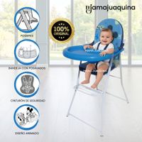 Silla de Comer Plegable «MEESKA» con DIseño Ratón Azul