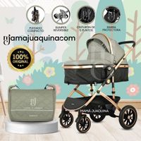 Coche Moisés de Lujo «NEW ORLEANS» con Bolso Pañalero Verde
