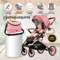Coche Maleta de Lujo «PEGASUS» con Bandeja de Comer Edición Exclusiva Rosado