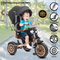 Triciclo Guiador Giratorio MAX «ROADSTER» USB Negro