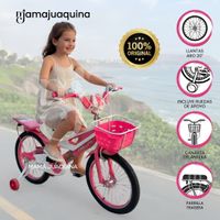 Bicicleta Para Niño Aro 20 «MEGATRON» con Canasta Rosado