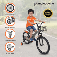 Bicicleta Para Niño Aro 20 «PHILLIPS KING» con Canasta Naranja