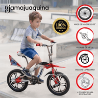 Bicicleta BMX Para Niño «KNOX» ARO 16 Colección Exclusiva Rojo