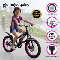 Bicicleta Deportiva Aro 20 «PHILLIPS» Llantas Anchas Fucsia
