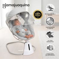 Mecedora Eléctrica para Bebé «AURA» Edición Exclusiva Gris Claro
