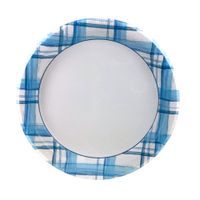 Set de 50 Platos Desechables Trama Blanco/Cel 22cm Designers - Vintage
