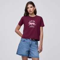 Polo Mujer Bas Crop Print Hypnotic Manga Corta