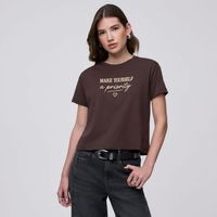 Polo Mujer Bas Crop Print Hypnotic Manga Corta