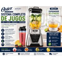 Licuadora Oster 1500W Vaso Vidrio 2L BLST3A-CPG-053 + Exprimidor + Blend N Go Sistema Completo de Jugos 3 en 1