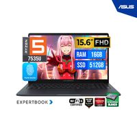 LAPTOP ASUS EXPERTBOOK BM1503CDA-S72310 15.6"" FHD RYZEN 5 7535U 2.9 a 455GHz 16GB DDR5 512GB M.2 Radeon 660M teclado RETROILUMINADO FreeDOS