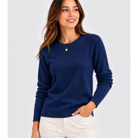 Chompa Mujer cuello redondo cashmere Hilo - Azul