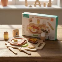 Juego De Desayuno Didáctico Niños Madera Montesori