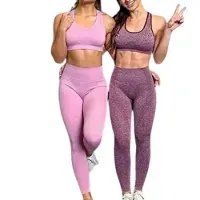 TOP + LEGGIN CONJUNTO DEPORTIVA LEVANTA GLUTEOS FUCSIA S/M