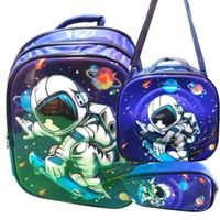 SET DE MOCHILA PARA NIÑOS 3 EN 1 MULTIPACK ASTRONAUTA
