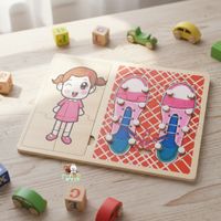 Zapatos didáctico aprende amarrar o pasador para niños con rompecabeza (niña)