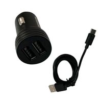 Cargador De Celular Para Auto 2 Entradas Usb Tipo C