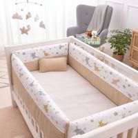 PROTECTORES LATERALES PARACHOQUES BARANDA CUNA CON ALMOHADITA BEIGE