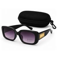 Lentes de sol para mujer  + estuche - Color negro con doradito