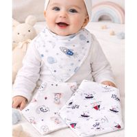 Pack 3 Babero bandana babita  para bebé de algodón pima (niño)