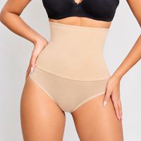Calzón Faja Ajuste Alto De Algodón Reduce y Moldea - Beige XXL