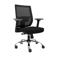 Silla de Oficina Ergonómica Gerencial Lims Cromado Negro Reclinable Ofideas - copy