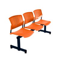 Butaca De Espera-Tandem Butterfly Naranja 3 Cuerpos Ofideas