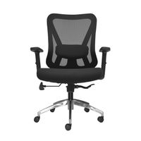 Silla Ergonómica Dolfin Lap Brazos 1D Gerente Aluminio Negro Ofideas