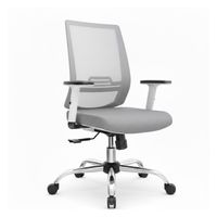 Silla Ergonómica Aeron Gerente Brazos 1D Cromado Gris Eb Ofideas