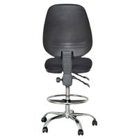 Silla Cajero Rudy Alta Negro Sin Brazos Ofideas