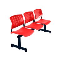 Butaca De Espera-Tandem Butterfly Rojo 3 Cuerpos Ofideas