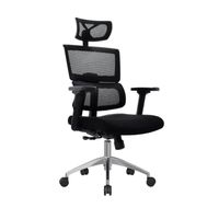 Silla Ergonómica Flip Presidente 1D Aluminio Negro Ofideas