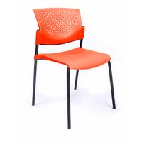 Silla Fija De Visita Butterfly Naranja Estructura Negro Ofideas
