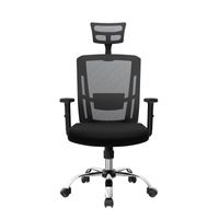 Silla Ergonómica Delphi II Presidente Basculante 1D Cromada Negro Ofideas