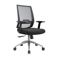 Silla Ergonómica Aeron Gerente Brazos 3D Aluminio Negro Ofideas