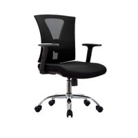 Silla Ergonómica Nix Gerente Brazos 1D Cromado Negro Ofideas