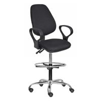 Silla Cajero Rudy Alta Negro Bf Bc Ac Ofideas