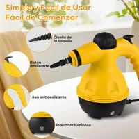 LIMPIADOR A VAPOR PORTATIL  DE MANO MULTIUSOS COLOR AMARILLO - copy