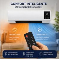 Calefactor de Pared 2 en 1 con Ventilación y Control Remoto – Aire Caliente y Ventilador