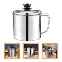 TAZA PARA COLAR ACEITE DE COCINA FILTRO DE ACEITE 1.3L ACERO INOXIDABLE - copy