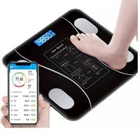 Balanza Digital Inteligente Bluetooth Capacidad 180Kg Recargable Color Negro - copy