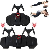 RODILLO ABDOMINAL 6 RUEDAS CON SOPORTE PARA CODOS ENTRENAMIENTO EN PAREJA COLOR NEGRO - copy