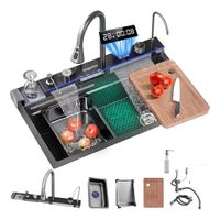 LAVADERO MULTIFUNCIONAL DE COCINA 7 EN 1 CON LUCES, 5 TECLAS + MEZCLADORA - copy