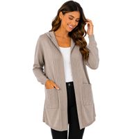 Cardigan con capucha / chompa de hilo cashmere - S/M - ARENA