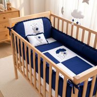 Set De Cuna Para Bebé 5 Piezas Suave - Azul