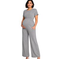 Enterizo de Maternidad para embarazada tela viscosa Talla M/L Gris